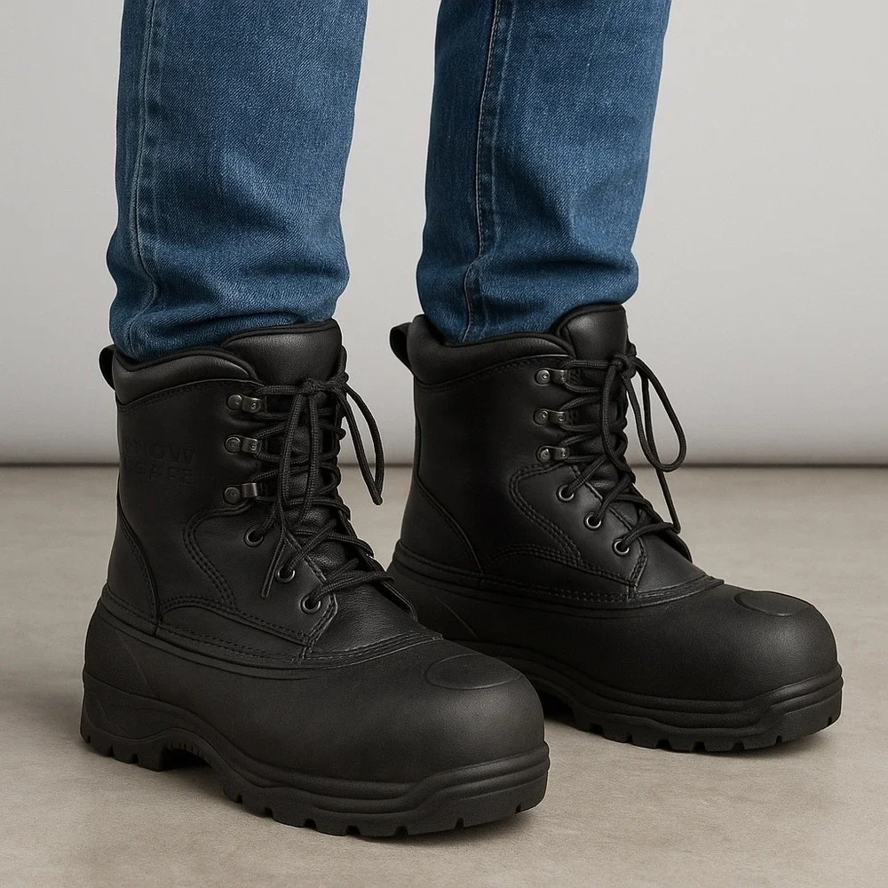 Exclusive Snow Gear Chet's Safety Work Boots Men's 11 Leather ASTM‎ EH Winter